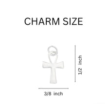 Load image into Gallery viewer, Silver Decorative Cross Religious Charm Partial Beaded Bracelets - Fundraising For A Cause