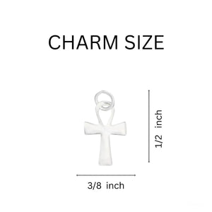 Silver Decorative Cross Religious Charm Partial Beaded Bracelets - Fundraising For A Cause