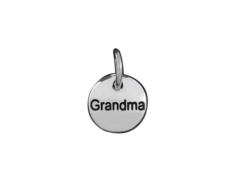 Silver Grandma Circle Charms - Fundraising For A Cause