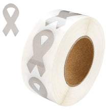 Load image into Gallery viewer, Small Brain Cancer Awareness Ribbon Stickers (per Roll) - Fundraising For A Cause