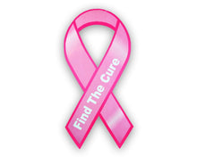 Load image into Gallery viewer, Small Find The Cure Pink Ribbon Magnet - Fundraising For A Cause