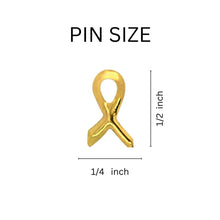 Load image into Gallery viewer, Small Gold Ribbon Childhood Cancer Tac Pins - Fundraising For A Cause