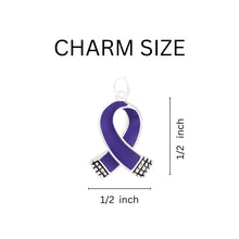 Load image into Gallery viewer, Small Violet Ribbon Charm Retractable Bracelets - Fundraising For A Cause