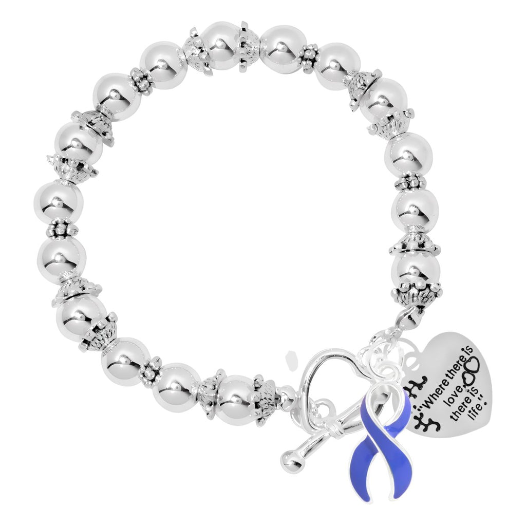 Stomach Cancer Ribbon Charm Bracelets - Fundraising For A Cause