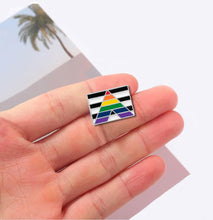 Load image into Gallery viewer, Straight Ally Pride Flag Pins - Fundraising For A Cause