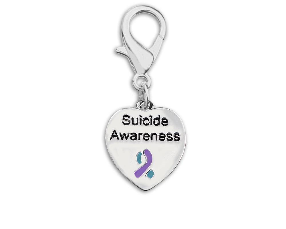 Suicide Awareness Heart Hanging Charms - Fundraising For A Cause