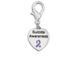 Suicide Awareness Heart Hanging Charms - Fundraising For A Cause