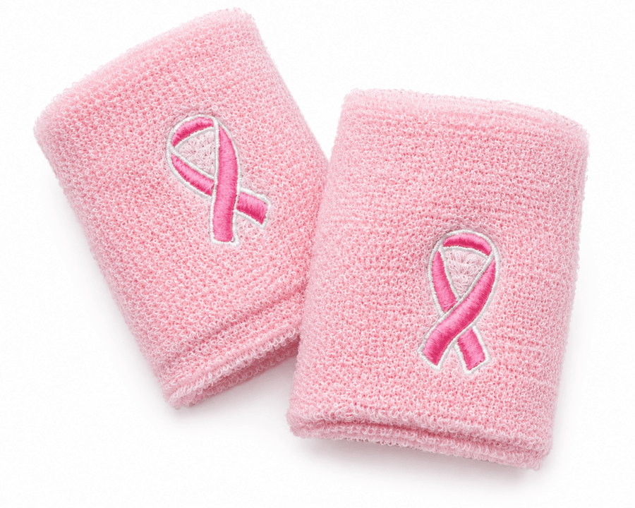 Breast Cancer Sport Sweat Wristbands - Fundraising For A Cause