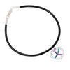 Teal & Purple Ribbon Crystal Heart Leather Cord Bracelets - Fundraising For A Cause