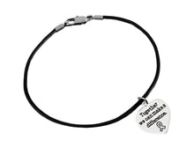 Load image into Gallery viewer, &quot;Together we can make a difference&quot; Heart Charm Black Cord Bracelets - Fundraising For A Cause