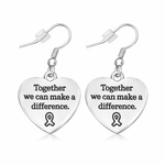 Together We Can Make A Difference Heart Earrings - Fundraising For A Cause