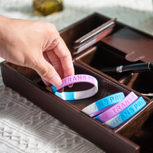 Load image into Gallery viewer, Transgender Flag Silicone Bracelet - Fundraising For A Cause