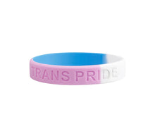 Load image into Gallery viewer, Transgender Flag Silicone Bracelet - Fundraising For A Cause