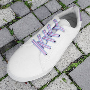 Transgender Flag Striped Shoelaces - Fundraising For A Cause