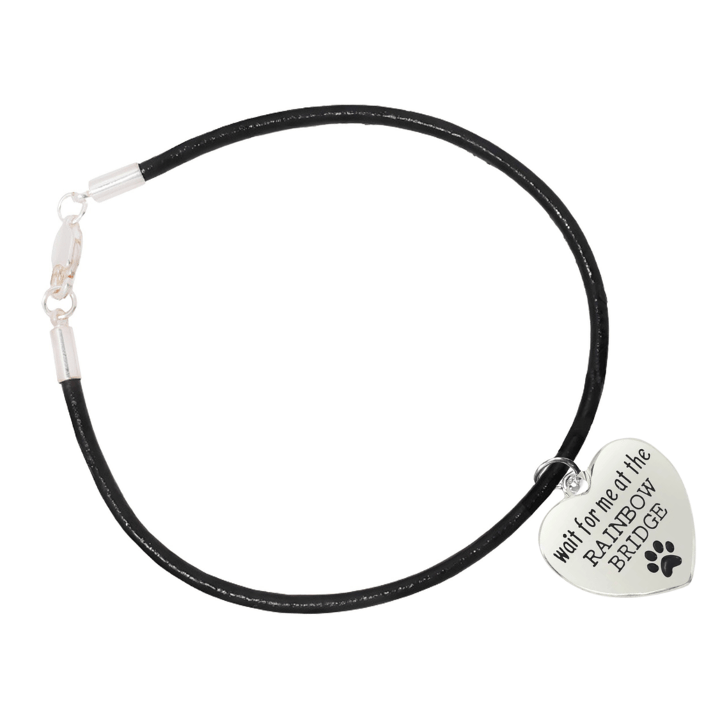 Wait For Me At The Rainbow Bridge Black Cord Bracelets - Fundraising For A Cause