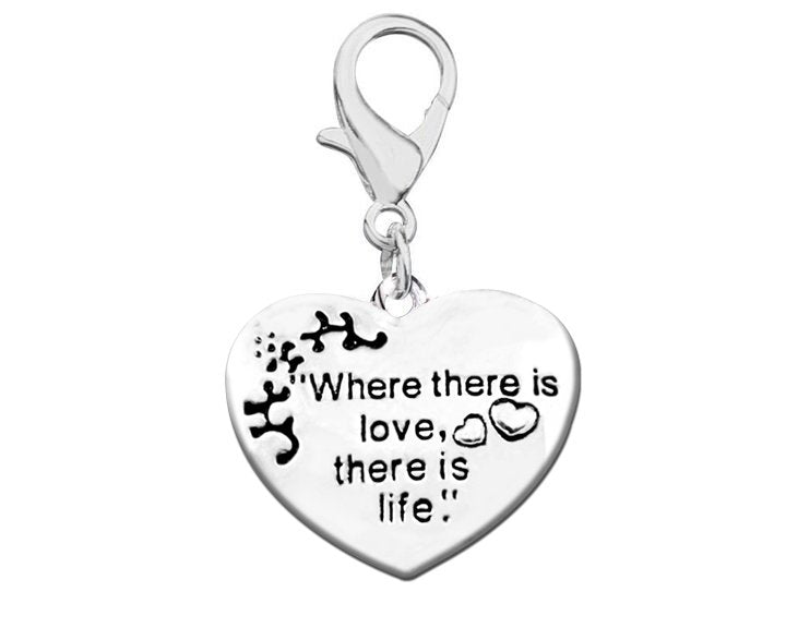 Where There Is Love Awareness Hanging Charms - Fundraising For A Cause