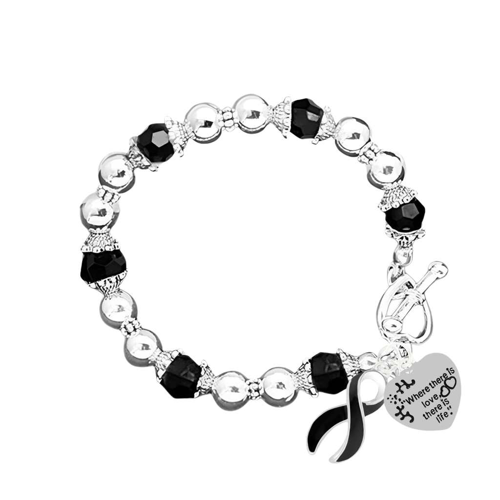Where There is Love Black Ribbon Bracelets - Fundraising For A Cause