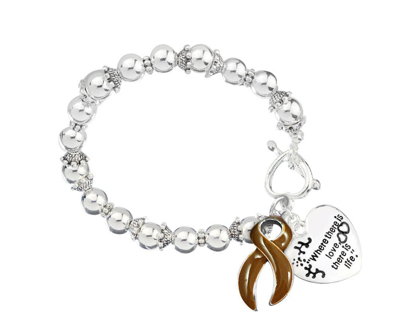 Where There Is Love Brown Ribbon Bracelets - Fundraising For A Cause