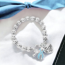 Load image into Gallery viewer, Where There is Love Light Blue Ribbon Bracelets - Fundraising For A Cause