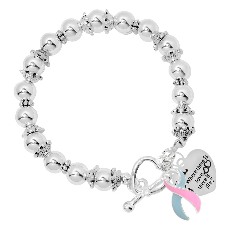 Where There is Love Pink & Blue Ribbon Bracelets - Fundraising For A Cause