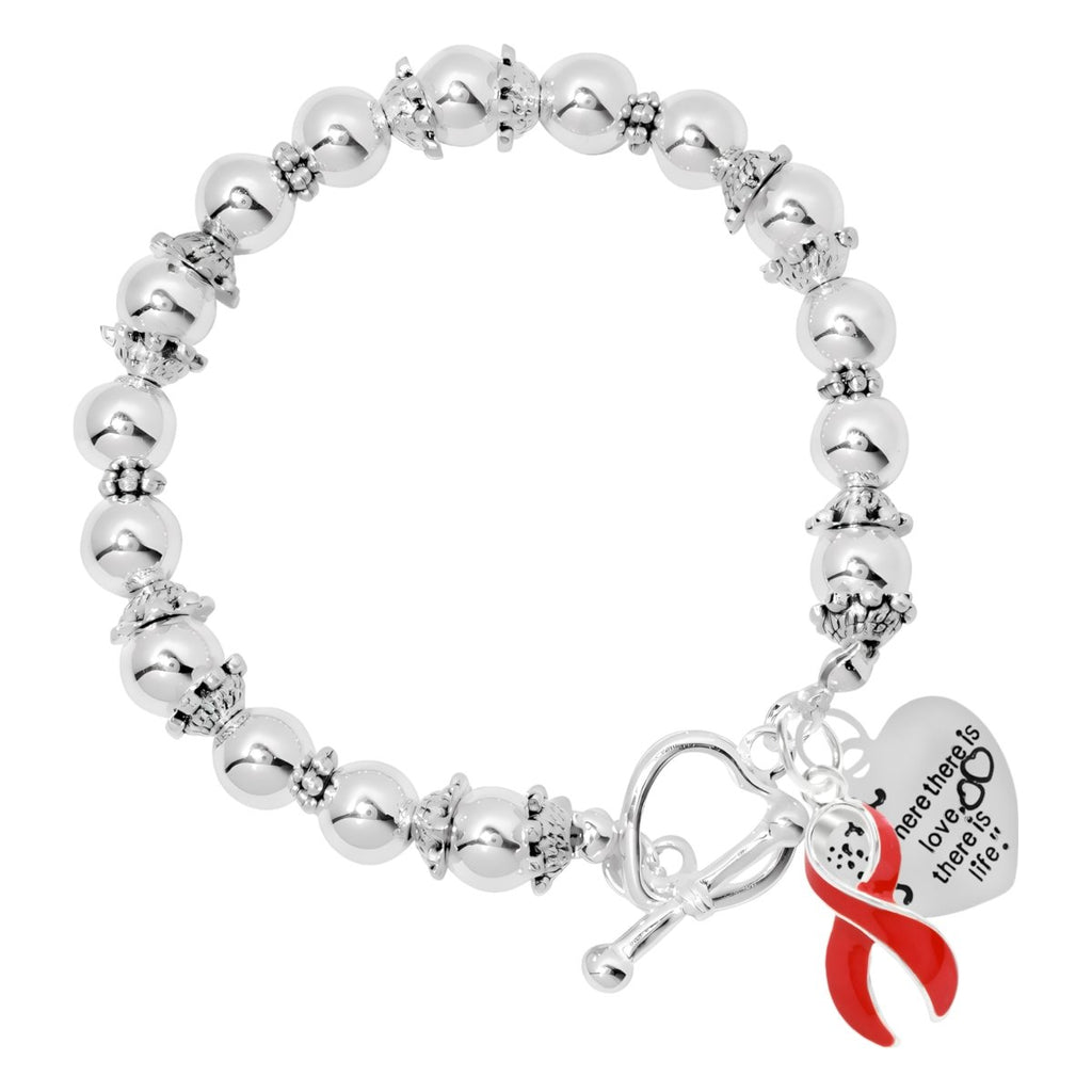 Where There is Love red Ribbon Bracelets - Fundraising For A Cause