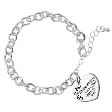 Load image into Gallery viewer, &quot;Where there is love, there is life&quot; Heart Charm Chunky Link Style Bracelets - Fundraising For A Cause