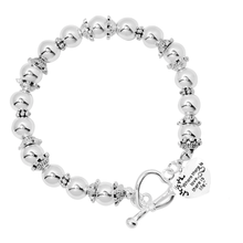 Load image into Gallery viewer, &quot;Where there is love, there is life&quot; Heart Charm Silver Beaded Bracelets - Fundraising For A Cause