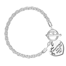 Load image into Gallery viewer, &quot;Where there is love, there is life&quot; Heart Charm Silver Rope Bracelets - Fundraising For A Cause