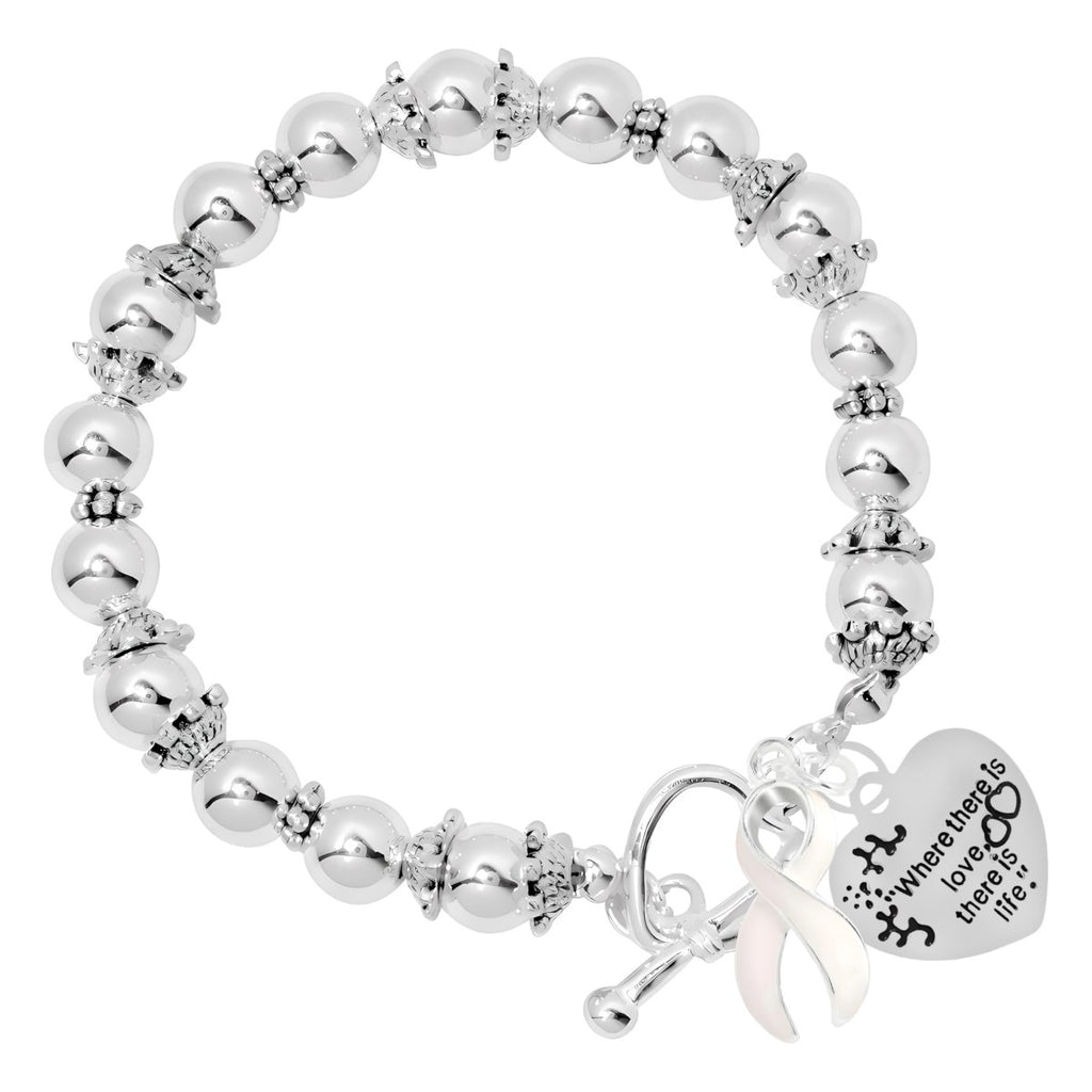 Where There is Love White Ribbon Bracelets - Fundraising For A Cause