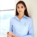 World Peace Satin Light Blue Awareness Ribbon Pins - Fundraising For A Cause