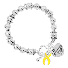 Load image into Gallery viewer, Yellow Ribbon Love You The Moon Awareness Beaded Bracelets - Fundraising For A Cause