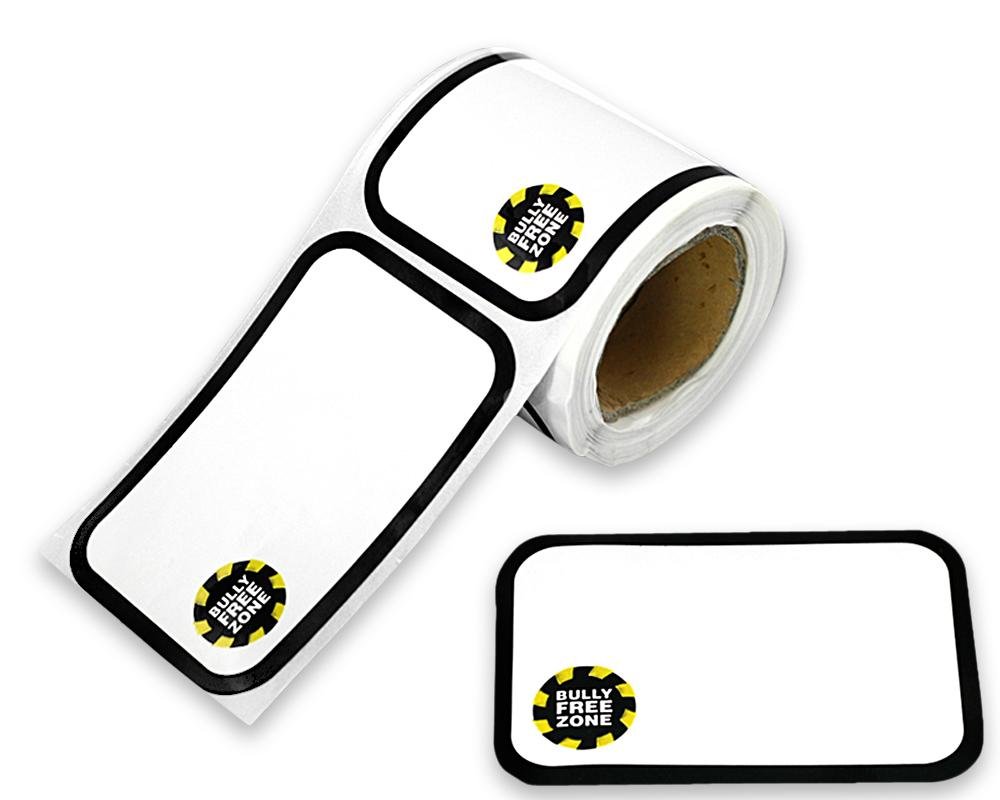 Name Badge Bully Free Zone Stickers - Fundraising For A Cause