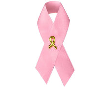 Load image into Gallery viewer, Satin Pink Ribbon Pins - Fundraising For A Cause