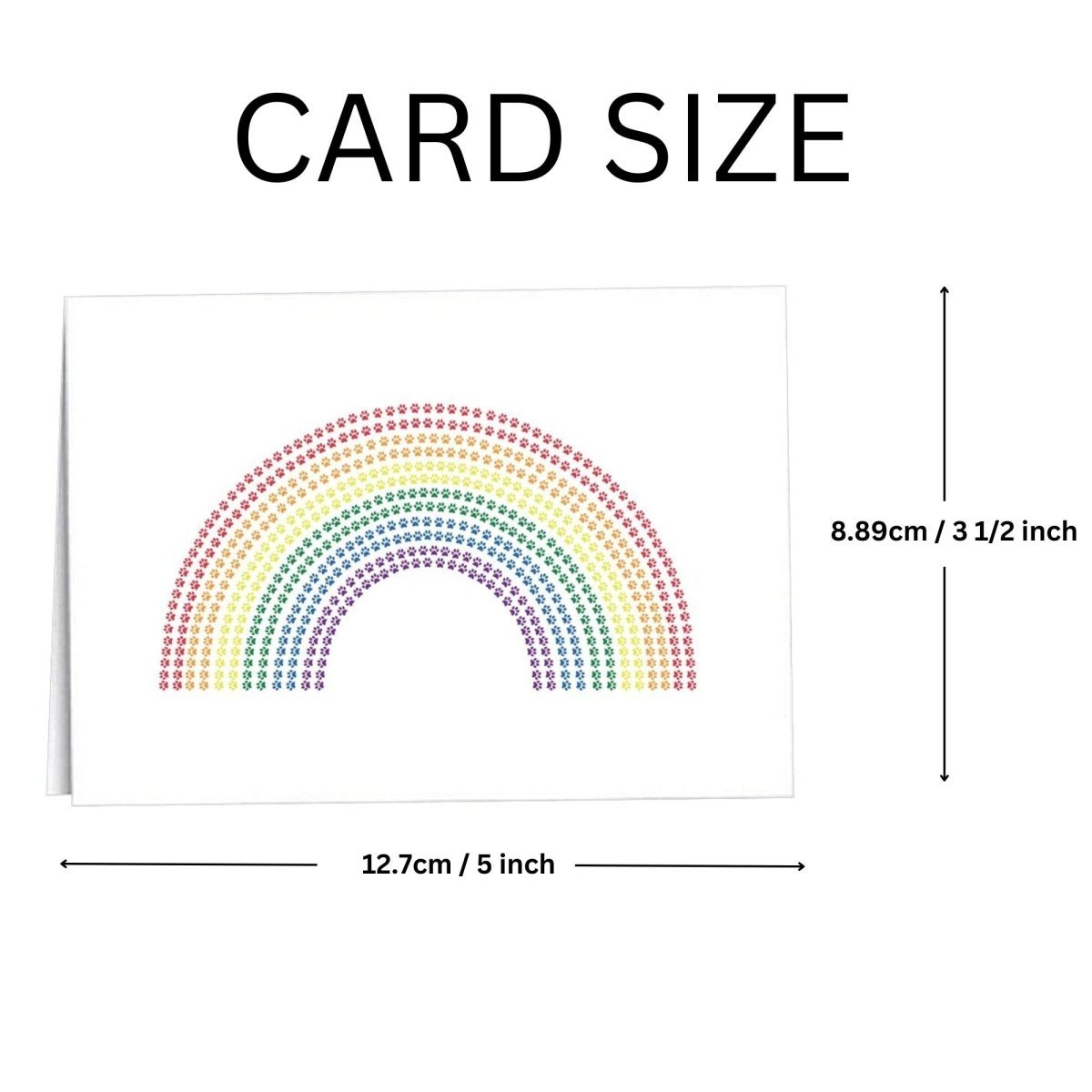 Paw Print filled Rainbow Note Card Packs - Fundraising For A Cause