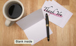 Large Pink Ribbon Thank You Cards (12 Cards/Pack) - Fundraising For A Cause