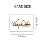 Large Red & Yellow Ribbon Thank You Cards (12 Cards/Pack) - Fundraising For A Cause