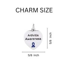 Load image into Gallery viewer, 12 Arthritis Awareness Heart Charm Key Chains - Fundraising For A Cause