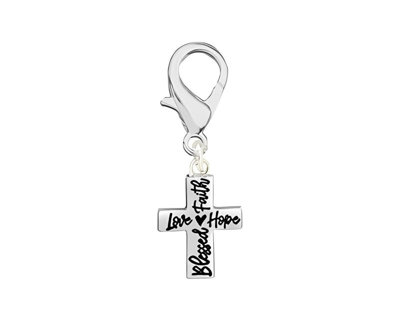 12 Blessed, Hope, Faith, and Love Cross Hanging Charm - Fundraising For A Cause