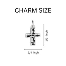 Load image into Gallery viewer, 12 Blessed, Hope, Faith, and Love Cross Key Chains - Fundraising For A Cause