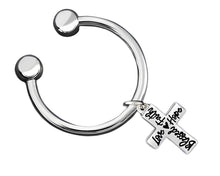 Load image into Gallery viewer, 12 Blessed, Hope, Faith, and Love Cross Key Chains - Fundraising For A Cause