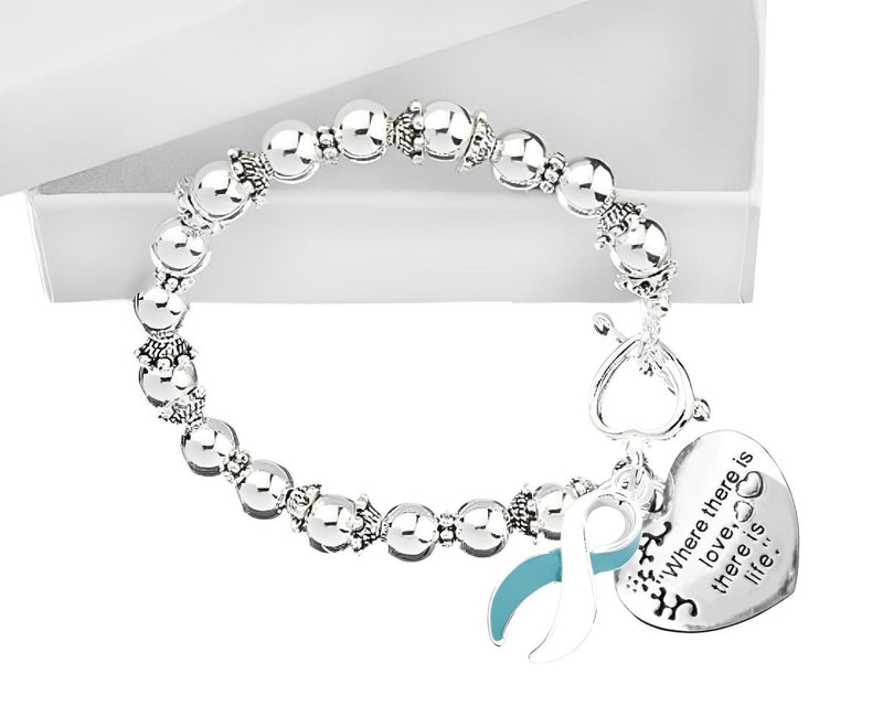 12 Cervical Cancer Awareness Charm Bracelets - Fundraising For A Cause
