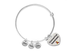 Load image into Gallery viewer, 12 Coronavirus (COVID-19) Awareness Heart Charm Retractable Bracelets (12 Bracelets) - Fundraising For A Cause