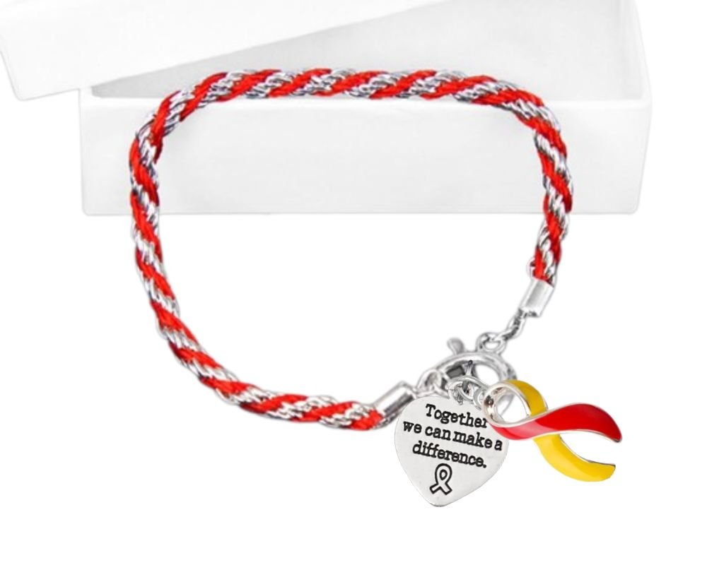 12 Coronavirus Disease (COVID-19) Awareness Ribbon Rope Bracelets - Fundraising For A Cause