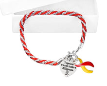 Load image into Gallery viewer, 12 Coronavirus Disease (COVID-19) Awareness Ribbon Rope Bracelets - Fundraising For A Cause