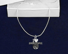 Load image into Gallery viewer, I Love Basketball Charm Necklaces - Fundraising For A Cause