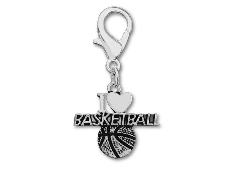 12 I Love Basketball Hanging Charm - Fundraising For A Cause