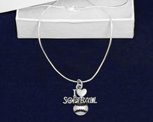 Load image into Gallery viewer, I Love Softball Necklaces - Fundraising For A Cause