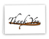 Large Brown Ribbon Thank You Cards - Fundraising For A Cause