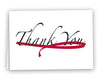 Large Burgundy Ribbon Thank You Cards - Fundraising For A Cause