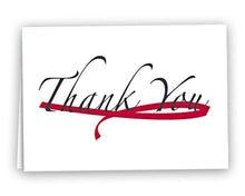Load image into Gallery viewer, Large Burgundy Ribbon Thank You Cards - Fundraising For A Cause